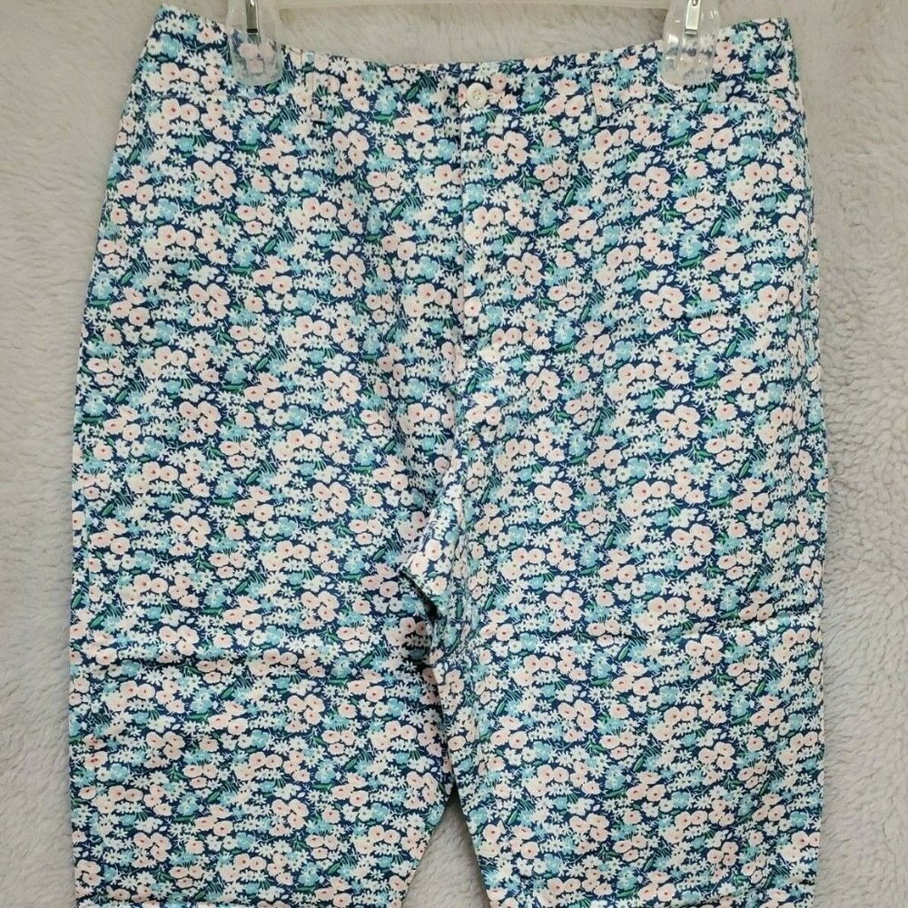 Crazy Horse Liz Claiborne Multi Color Floral Capri Pants Size 16